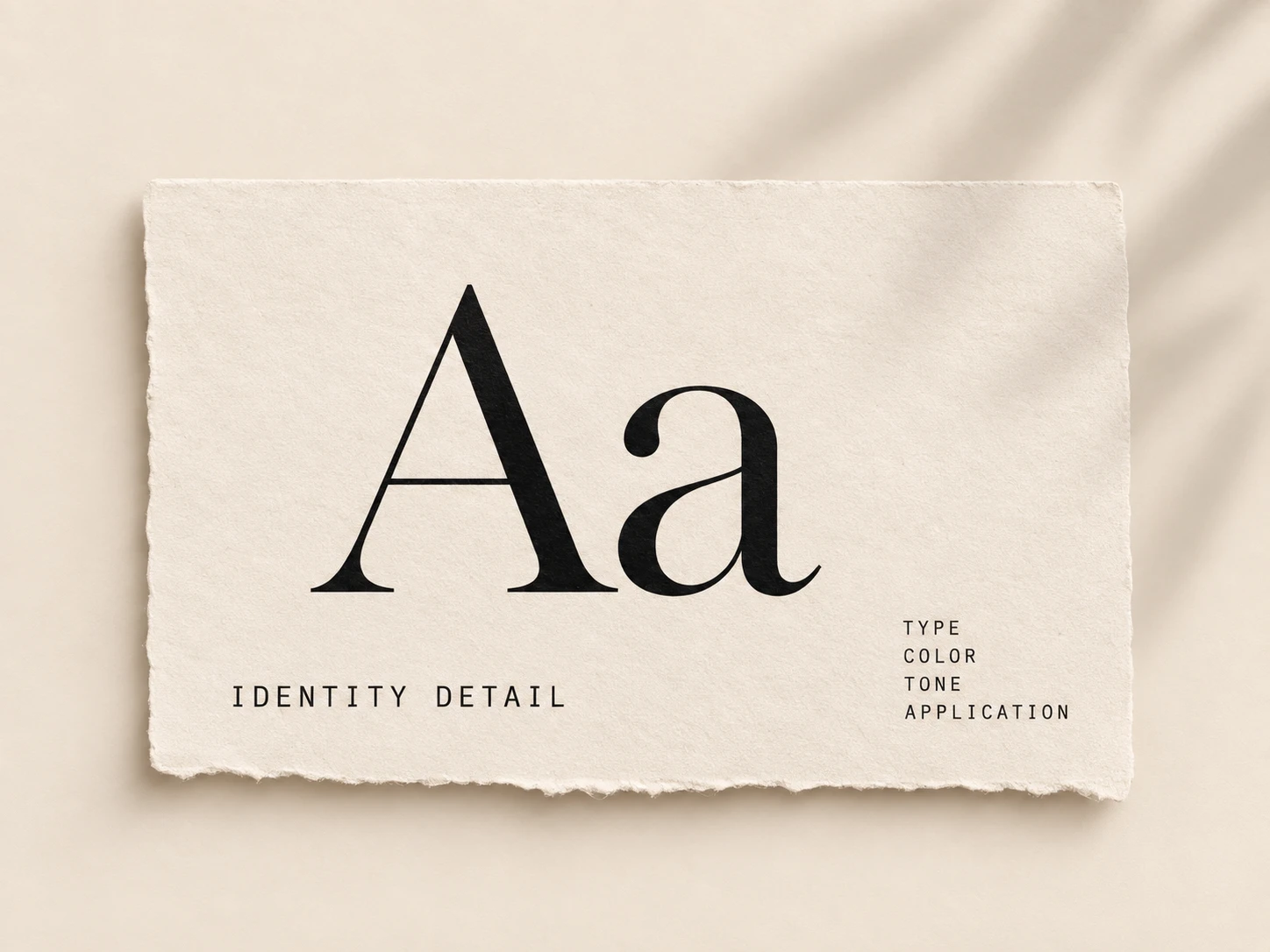 Identity Detail — type specimen
